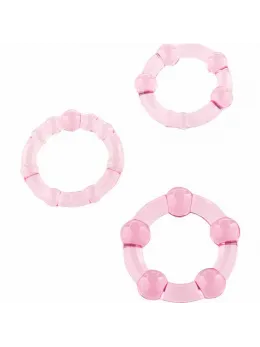 Seven Creations Pink Silicone Support Rings Set of 3 - Adjustable Sizes