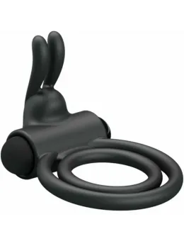 Pretty Love Osmond Silicone Vibrating Support Ring, Waterproof, Black