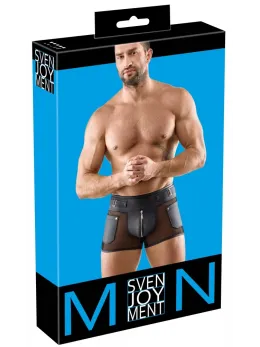 Svenjoyment Men's Pants M Matte Look with Net Inserts & Metal Details