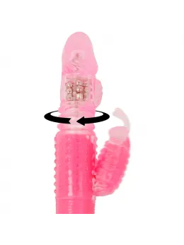 OHMAMA Rotating Rabbit-Style Vibrator Multifunctional 25.5cm Pink