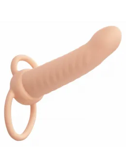 CalExotics Maxx Ribbed Dual Stimulation Device 10 Modes Flesh Silicone