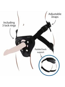 Get Real Deluxe Adjustable Harness Black - Universal System, Padded Comfort