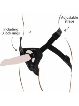 Get Real Adjustable Strap-On Harness Black - Universal Fit, 3 Silicone Rings