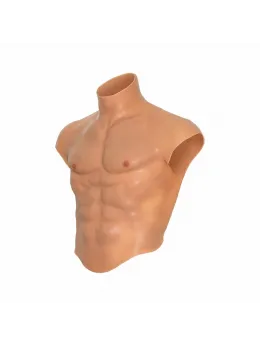 HIDDEN DESIRE ALTER EGO Silicone Male Torso Shirt with Abs, Flesh, S-L