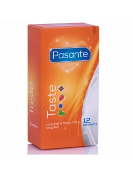 Pasante Flavors 12-Pack Colored Flavored Condoms Assorted 53mm CE