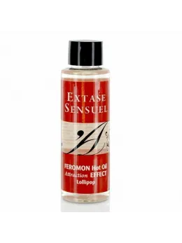 Extase Sensual Heat Effect Massage Oil Lollipop Aroma 100ml with Pheromones
