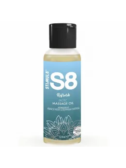 S8 Refresh Cotton Massage Oil 125 ml - Nourishing French Plum & Cotton Scent