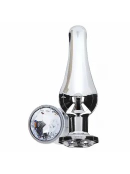 ToyJoy Diamond Bum Bijou Medium Aluminum Plug with Silver Accent 11cm