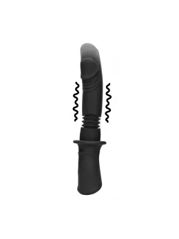 Shots Handheld Intimate Device Vibrating & Thrusting Black, 13 Modes