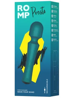 ROMP Presto Metallic Wand Massager - 10 Modes, Waterproof, 20cm