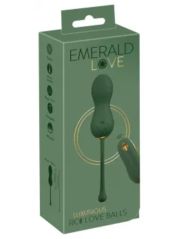 You2Toys Emerald Love RC Intimate Exercise Balls, Waterproof, Green-Gold