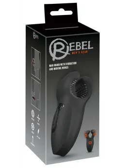 Rebel Man Wand Intimate Stimulator with Vibrating Moving Wings, Black