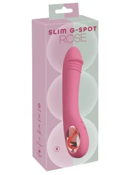 You2Toys Slim G-Spot Rose Vibrating Massager, 10 Modes, Pink, 21.4cm