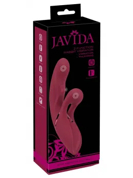 Javida 2 Function Rabbit Vibe Thumpin Silicone Dual Motor Massager Pink