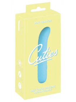 Cuties 5 мини силиконов вибратор, син, 10 режима