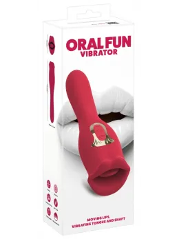 You2Toys Oral Fun Vibrator L Dual-Ended Moving Lips Pink 22.2cm