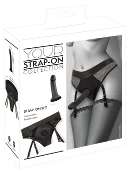 You2Toys Your Strap-On Set - Black Briefs with Adjustable Straps & Silicone System