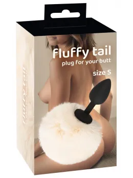 You2Toys Fluffy Tail Silicone Plug S White - Soft Faux Fur, Compact Size