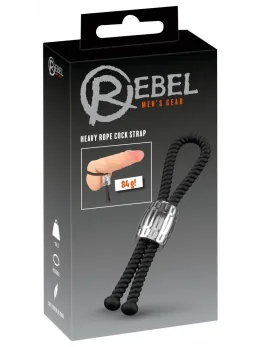 Rebel Heavy Rope Adjustable Anatomical Silicone Loop with Metal Weight 14.5cm