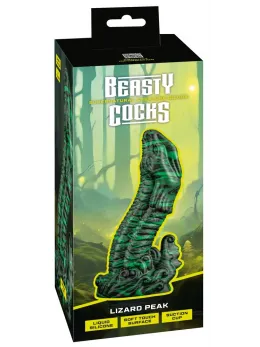 Lizard Peak фентъзи дилдо от течен силикон с вендуза, 22 см