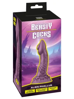 Beasty Cocks Alien Phallus Liquid Silicone Intimate Machine 21 cm Metallic