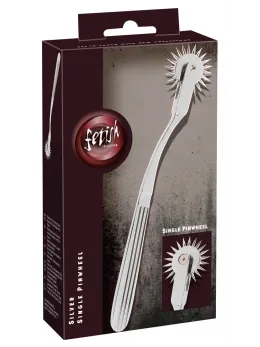 Fetish Collection Silver Single Pinwheel Steel Precision Tool 18.5cm