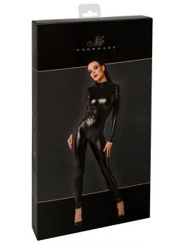 Noir Handmade Orgia Chimera Powerwetlook Jumpsuit Black Size M
