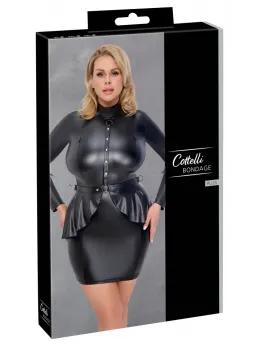Cottelli Bondage Dress 2XL Black - Matte Look, Adjustable Straps