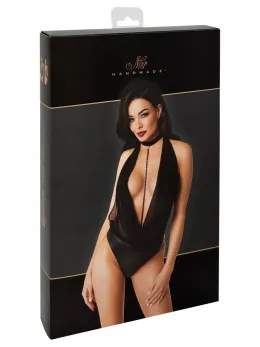 Noir Handmade Orgia Exclusive Body XL, Black Powernet & Pearl Detail