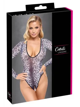 Cottelli Lingerie Body Snake XL Transparent Powernet Bodysuit