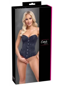 Cottelli PARTY Strapless Full Cup Corsage S Black Matte Finish