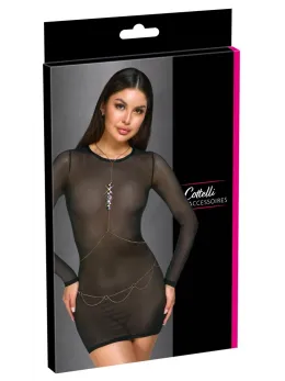 Cottelli ACCESSOIRES Gold Body Chain with Hologram Gems Adjustable Fit