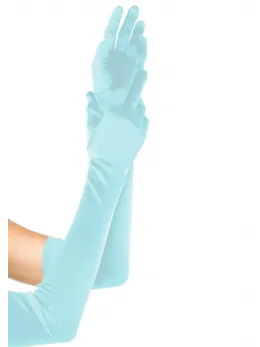 Leg Avenue Extra Long Satin Gloves Black Opera-Length Elegant Fit