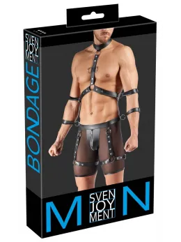 Svenjoyment Bondage Powernet Harness Set with Shorts & Restraints L