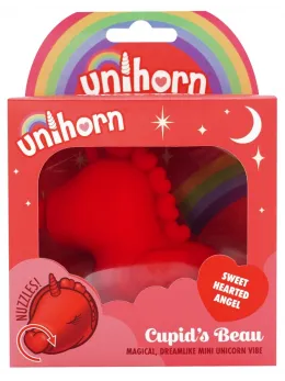 Unihorn Cupids Beau Heart-Tongued Lay-On Vibrator, Pink, 9cm