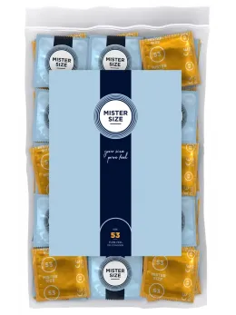 Mister Size 53mm Ultra-Thin Vegan Latex Condoms 100-Pack