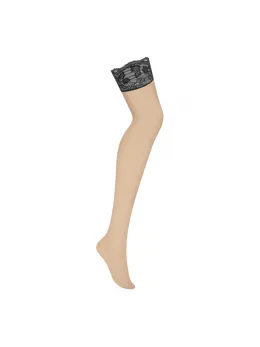 Obsessive Nutris Stockings Black Patterned XS/S Elegant Finish