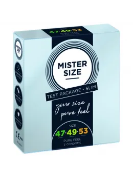 Mister Size Test Box Condom Set 47/49/53 mm Ultra-Thin Vegan 3 pcs