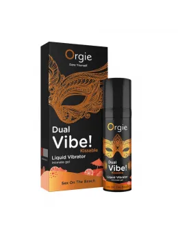 Orgie Dual Vibe Intimate Gel Sex On The Beach Flavor, Kissable, 15ml