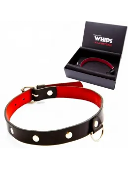 WHIPS Leather Collar Black - Adjustable, Premium Craftsmanship, 2 cm