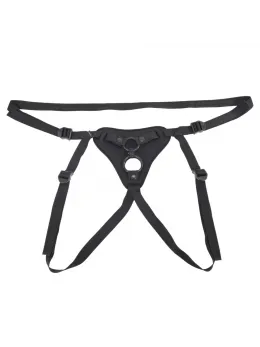 Sportsheets Dual Desires Adjustable Strap-On Harness Black