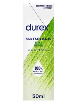 Durex Naturals Water-Based Lubricant 50 ml - Gentle Formula, pH Neutral