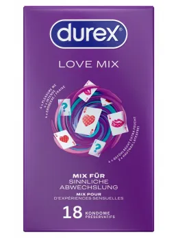 Love Mix комплект ароматизирани и релефни презервативи, 18 бр.