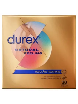 Durex Natural Feeling 30-Pack Polyisoprene Anatomical Condoms