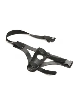 XR Brands Thunder Strap Wand Thigh Harness Black Adjustable Vegan