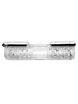 XR Brands Head-To-Head Dual Vibrating Intimate System Transparent