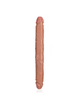 RealRock тънко двустранно дилдо, естествен тен, 30,5 см