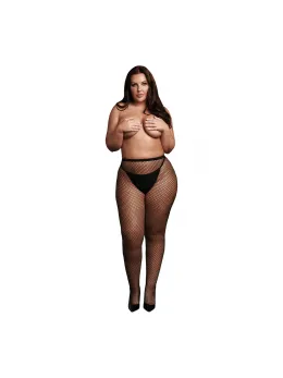 OSX Pantyhose Black - XL-4XL, Soft Stretch, Fine Fishnet Design