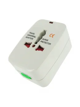 XR Brands Travel Universal Adapter 4-in-1 Worldwide Plug White ABS