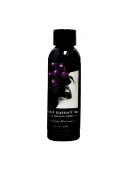 Earthly Body Grape Edible Massage Oil 60ml - Nourishing Spa Formula